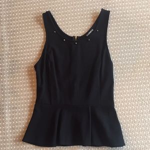 Express Black Peplum Stretch Top - Size XS